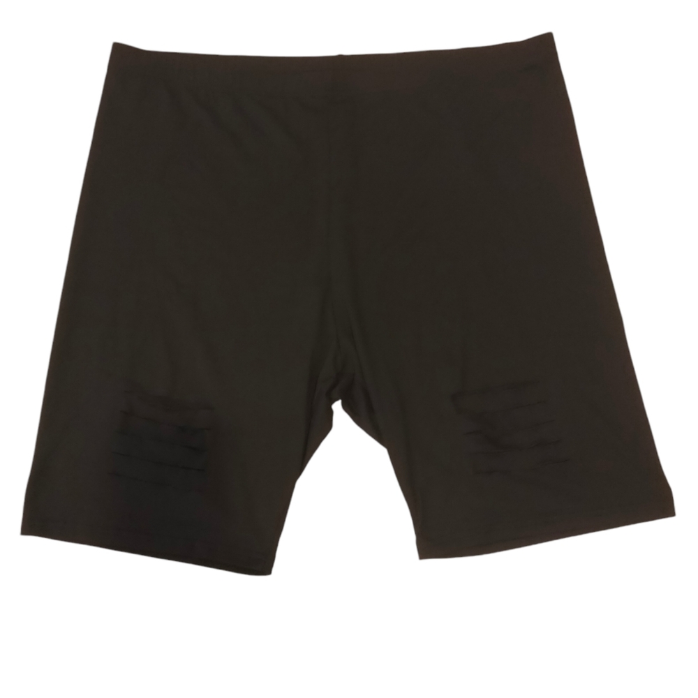 Distressed Soft Black Shorts Size 4X